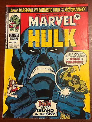 Buy Mighty World Of Marvel - The Incredible Hulk No. 177 Feburary 1976 UK Comic • 4.99£