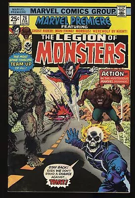 Buy Marvel Premiere #28 FN/VF 7.0 1st Legion Of Monsters Ghost Rider Morbius! • 116.06£