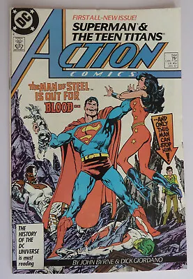 Buy Action Comics #584 - Superman & The Teen Titans - DC Comics January 1987 VF- 7.5 • 5.25£