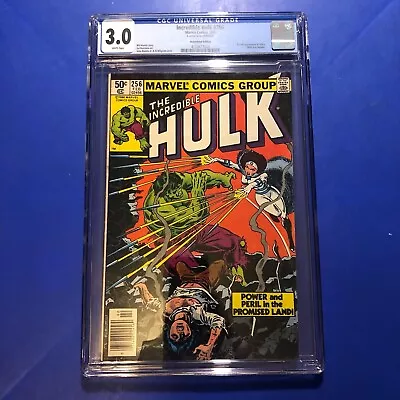 Buy Incredible Hulk #256 CGC 3.0 NEWSSTAND WP 1ST APPEARANCE SABRA Marvel Comic 1981 • 66.50£