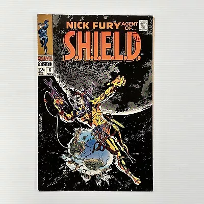 Buy Nick Fury Agent Of S.H.I.E.L.D  #6 1968 FN+ Cent Copy Pence Stamp Steranko Cover • 54£