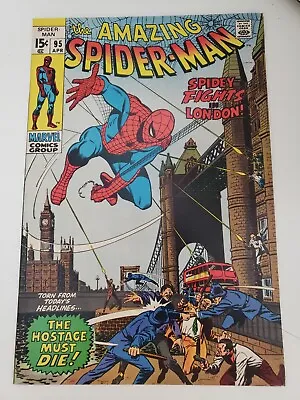 Buy Amazing Spider-Man #95 - 1971 - Spidey Goes To London - Far From Home - Key! • 99.94£