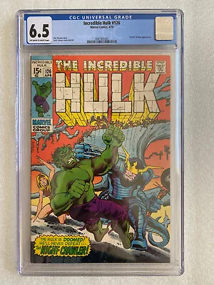 Buy Incredible Hulk #126 CGC 6.5 1970 - Doctor Strange Appearance  • 87.23£