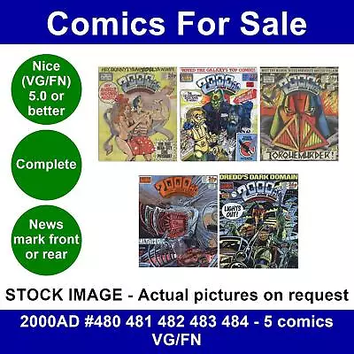 Buy 2000AD #480 481 482 483 484 - 5 Comics VG/FN • 10.99£