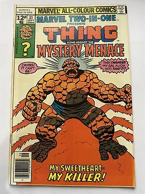 Buy MARVEL TWO-IN-ONE #31 The Thing UK Price Marvel Comics 1977 FN/VF • 2.95£