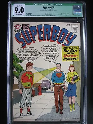 Buy Superboy #98 CGC 9.0 DC Comics 1962 1st App Ultra Boy • 294.76£
