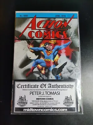 Buy Action Comics #1000 Steve Rude 1930's Variant Signed Peter Tomasi COA • 39.03£