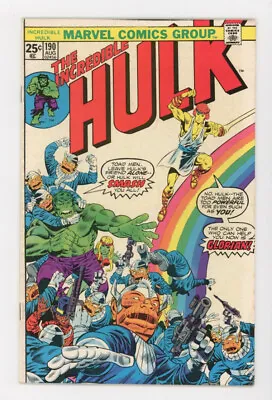 Buy Incredible Hulk 190 Toad Men And Rainbows! HIGH GRADE Marvel Bronze • 15.49£