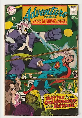 Buy Adventure Comics #366 (DC 1968) VG+ Superboy Neal Adams Cover Fatal Five • 6.40£