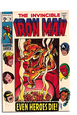 Buy Iron Man #18 1969 Marvel Comics • 44.33£