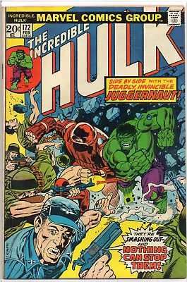 Buy INCREDIBLE HULK #172 Juggernaut Herb Trimpe 1974 • 27.66£