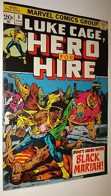 Buy Luke Cage Hero For Hire #5 First Black Mariah 1973  Vf/vf- • 23.24£
