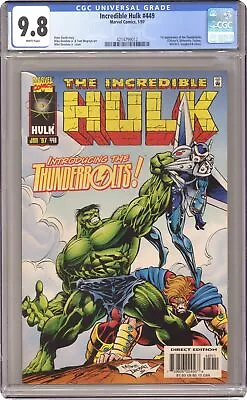 Buy Incredible Hulk #449 CGC 9.8 1997 4214799012 1st App. Thunderbolts • 573.19£
