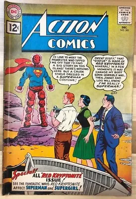 Buy ACTION COMICS #283 (1961) DC Comics Red Kryptonite Issue VG+ • 20.10£