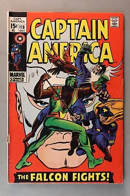 Buy Captain America #118 *1969*  The Falcon Fights!  2nd Appearance Of The Falcon! • 11.15£