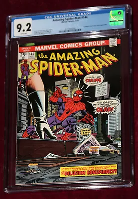 Buy Amazing Spider-Man #144 CGC 9.2 1975 NM NEAR MINT ROMITA White Pages BEAUTY • 154.36£