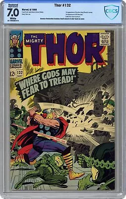 Buy Thor #132 CBCS 7.0 1966 22-1683AAD-016 1st App. Ego The Living Planet • 66.36£