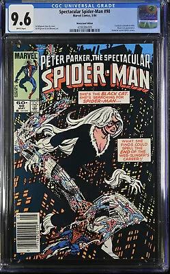 Buy Spectacular Spider-Man #90 Newsstand CGC 9.6 White Pages 1st Black Costume • 103.34£