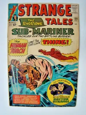 Buy Strange Tales #125 Thing Sub-Mariner Dr. Strange Steve Ditko Art Marvel 1964 VG • 26.87£