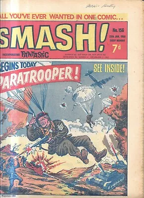 Buy Vintage Smash & Fantastic Comic No 156 Jan 25th 1969 Batman Superman Thor • 2.45£
