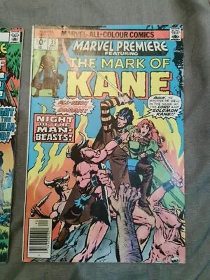 Buy Marvel Premiere / Marvel Comics / The Mark Of KANE 1977 / Issue #34 #35 • 17.50£