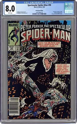 Buy Spectacular Spider-Man Peter Parker #90N CGC 8.0 Newsstand 1984 4187483014 • 83.01£