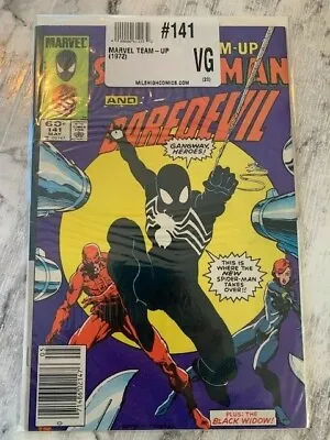 Buy Marvel Team Up Spiderman & Daredevil 141 2nd App Black Suit 1984 VG Key Rare • 84.99£