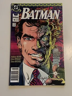 Buy Batman Annual #14 1990 Two Face – Neal Adams Cover • 3.95£