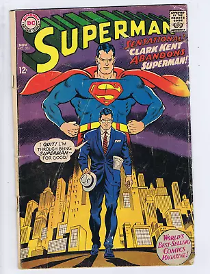 Buy Superman #201 DC Pub 1967 '' Clark Kent Abandons Superman • 11.86£