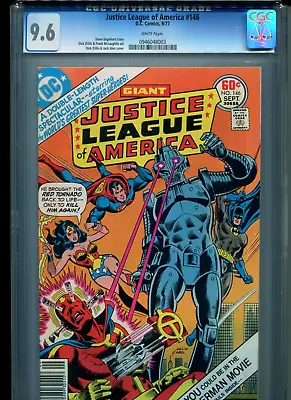 Buy Justice League Of America #146 CGC 9.6 (1977) Giant JLA Construct White Pages • 99.94£
