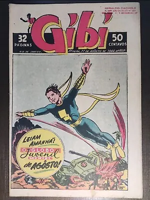 Buy Captain Marvel Jr. World War II 1944 Cover Golden Age Classic GIBI Brazilian For • 234.33£
