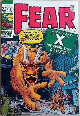 Buy Fear #2 - FN- (5.5) - Marvel, 1971 - 25c Cents, 68 Pg Giant - Kirby & Ditko Art • 11.99£