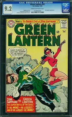 Buy Green Lantern 41 CGC 9.2 1965 3rd Star Sapphire 4th Highest Graded DC Comics 1 • 723.85£
