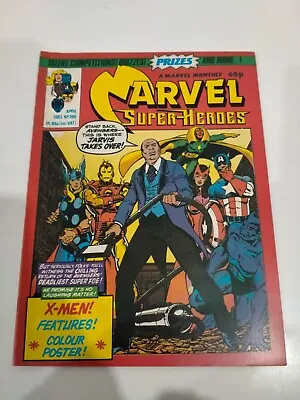 Buy Marvel Comic Super Heroes #396 April 1983 With Poster British Uk Monthly • 25£