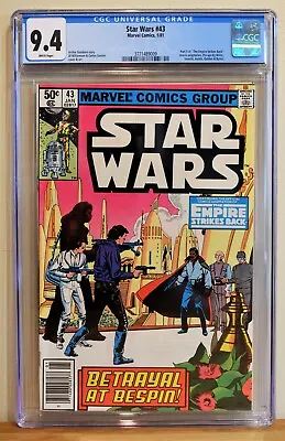 Buy STAR WARS #43 CGC 9.4 - WHITE PAGES *1st LANDO CALRISSIAN* NEWSSTAND EDITION • 78.27£