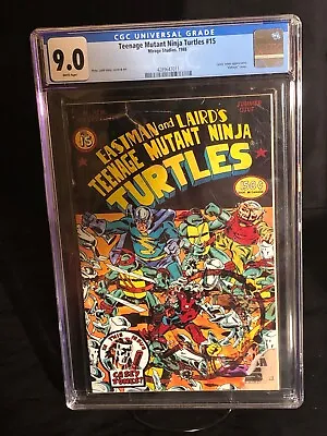 Buy Teenage Mutant Ninja Turtles #15 1988, Casey Jones Appearance, CGC 9.0 RARE! • 63.96£