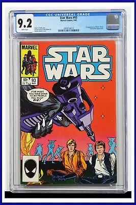 Buy Star Wars #93 CGC Graded 9.2 Marvel March 1985 White Pages Comic Book. • 91.60£