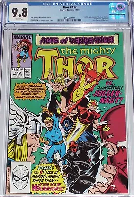 Buy Thor #412 CGC 9.8 Dec 1989 Juggernaut.  1st Full Appearance Of The New Warriors • 137.96£