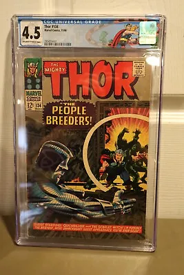 Buy Mighty Thor #134 CGC 4.5 1st Appearance Of High Evolutionary, 1st Man-Beast 1966 • 79.94£
