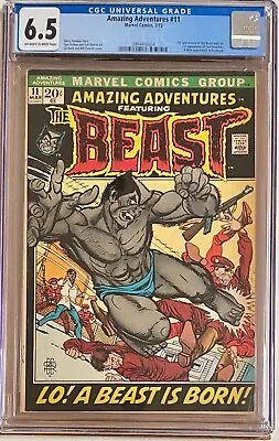 Buy Amazing Adventures #11 - 1972 - First Beast With Fur - CGC 6.5 • 165£