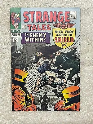 Buy Strange Tales #147 (RAW 9.0 - MARVEL 1966) Nick Fury, SHIELD. Kirby • 159.90£