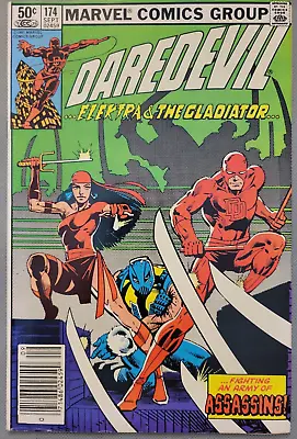 Buy Daredevil #174 1981 Key Issue Newsstand 1st App Of The Hand 3rd Elektra *CCC* • 19.71£