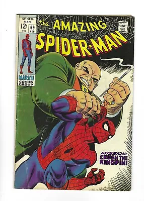 Buy Amazing Spider-Man #69  KINGPIN, 1st Mention Vanessa Fisk, 6.0 FN, 1969 Marvel • 55.18£