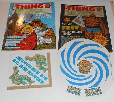 Buy 4x THE THING IS BIG BEN Lot Marvel UK 1982 RARE FREE GIFTS Fantastic Four X-Men • 0.99£