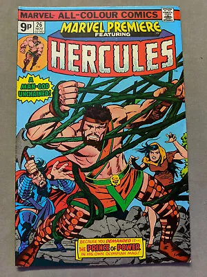 Buy Marvel Premiere #26, 1st Hercules Solo Story, 1975, FREE UK POSTAGE • 9.99£