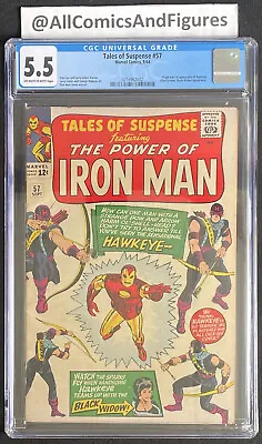 Buy Tales Of Suspense #57 CGC 5.5 OW-WHITE Pages! First Appearance Hawkeye! • 474.36£
