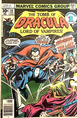 Buy Tomb Of Dracula. # 59.   1st Series.  August 1977. Marvel Comics. Fn 6.0. • 6.99£