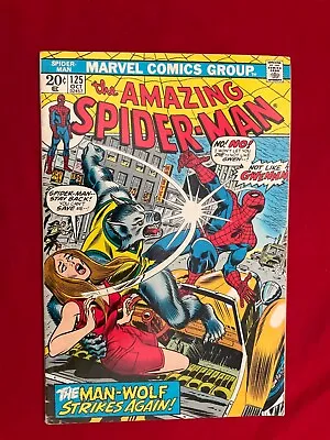 Buy Amazing Spider-Man #125 FN/VF 7.0 2nd Appearance Man-Wolf! Marvel 1973 • 43.97£