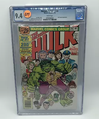Buy Incredible Hulk #200 CGC 9.4 WHITE Pages Grade June 1976 Comic Doc Samson • 131.85£