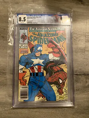 Buy Amazing Spider-Man 323, McFarlane Captain America Cover. CGC 8.5 Marvel 1989 • 47.41£